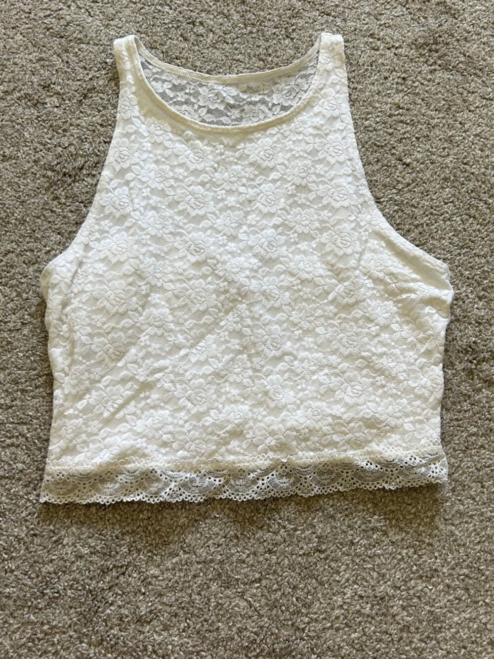A&F Lace Cropped Tank